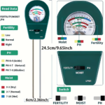 3-in-1 Soil Meter: pH, Moisture & Fertility Tester Battery-Free