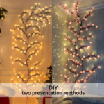 Bendable LED Cherry Blossom Branch Vine Lights | 8 Modes & USB Power