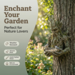 Tree Face Bird Feeder Outdoor Decor – Ancient Tree Trunk Sculpture