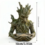 Tree Face Bird Feeder Outdoor Decor – Ancient Tree Trunk Sculpture