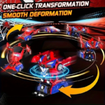1:18 Remote Control Transforming Robot Car with LED Lights