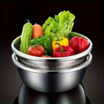 2-Piece Stainless Steel Micro-Pore Colander & Mixing Bowl Set