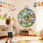 29-Inch Large Dart Board Game with 12 Sticky Balls for Kids