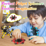 12-Pack Transforming Fidget Spinners – DIY Robot Toys for Kids