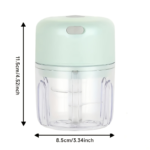 Electric Mini Garlic Mincer & Portable Food Processor USB, 250ml