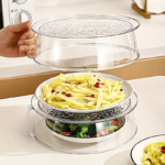 Stackable Microwave Splash Guard Cover – Heat Resistant 360°