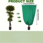 4-Pack Plant Covers for Winter – Zipper & Drawstring Frost Jackets