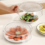 Stackable Microwave Splash Guard Cover – Heat Resistant 360°