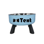 Personalized Stainless Steel Elevated Dog Bowl | Neck Protection & Anti-Slip