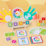 Wooden Clock Toy for Kids – Telling Time & Math Learning