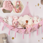 Extra Large Plush Toy Mesh Hammock – Stuffed Animal Storage Net