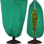 4-Pack Plant Covers for Winter – Zipper & Drawstring Frost Jackets