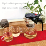 Deer Glass Teapot with One-Touch Tea Infuser 25 oz