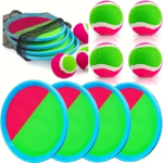 Toss and Catch Ball Game Set with 2 Paddles & 1 Ball