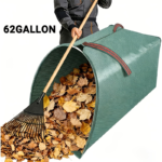 62-Gallon Collapsible Lawn & Leaf Bag – Dustpan Yard Waste Collector - 1pc
