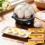 Double Layer Electric Egg Cooker & Steamer with Auto Shut-Off