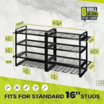 Heavy-Duty Wall-Mount Power Tool Organizer – Iron Storage Rack