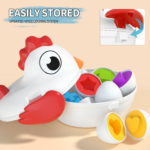 Toddler Easter Egg Color Matching Toy & Shape Sorter 6 Eggs