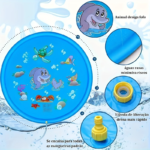 Extra-Large Kids Water Sprinkler Mat & Portable Pet Splash Pad