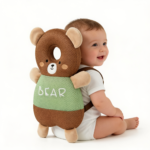 Adjustable Cartoon Animal Baby Walking Backpack – Soft Plush Head Protector - Summer New Astronaut