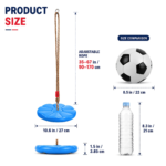 Octagonal Petal Disc Swing with Heavy-Duty Rope for Kids