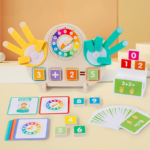 Wooden Clock Toy for Kids – Telling Time & Math Learning