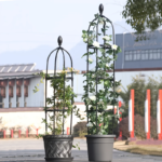 European Metal Plant Trellis Stand for Climbing Roses & Clematis