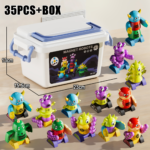 Magnetic Robot Stacking Toys for Kids with Storage Box
