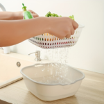 6-Piece Colander & Bowl Set – Stackable Kitchen Strainers