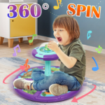 Musical Sit and Spin Toy with LED Lights for Toddlers 18M+