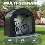 Outdoor Bicycle & Motorcycle Storage Shed Fits 2–4 Bikes