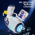 Automatic Space Light-Up Bubble Gun – Electric Kids Bubble Machine