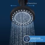 High-Pressure Rainfall Shower Head – 5-Spray Mode Handheld/Fixed