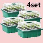 4-Pack Heavy-Duty Seed Starter Trays with Vents – 48 Cells