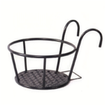 3-Pack Hanging Metal Flower Pot Racks for Railings & Fences