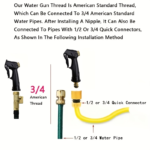 High-Pressure Foam Water Spray Gun – 3-Speed Garden Nozzle