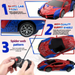 1:18 Remote Control Transforming Robot Car with LED Lights