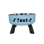 Personalized Stainless Steel Elevated Dog Bowl | Neck Protection & Anti-Slip