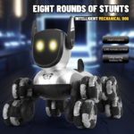 Rechargeable Remote Control Robot Dog Toy with Music & Stunts