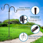 Adjustable Double Shepherd Hook with 5-Prong Base – 2-Sided Pole