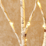 2-Pack Glow-in-the-Dark Birch Branch Lights – Battery-Powered LED Decor