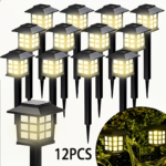 Solar Outdoor Lights 12/24 Pack – IP65 LED Warm Garden Lights
