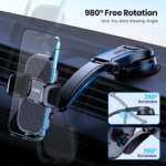 TOPK D38-C Dashboard Car Phone Mount – Adjustable Cell Phone Holder