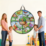 29-Inch Large Dart Board Game with 12 Sticky Balls for Kids