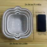 6-Piece Colander & Bowl Set – Stackable Kitchen Strainers
