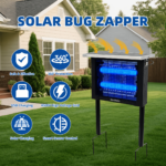 Solar Bug Zapper Outdoor – 2,000 Sq Ft Rechargeable Mosquito Zapper - Single