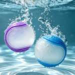 3-Pack Glow-in-the-Dark Squeaky Dog Ball Toys Bite-Resistant