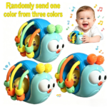 Interactive Snail Musical Toy for Babies – Sensory & Crawling Toy - Main Color Blue / Randomly send one in 3pcs colors