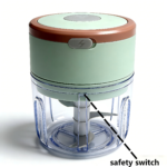 Electric Mini Food Chopper & Garlic Processor – USB Rechargeable - created-emerald green
