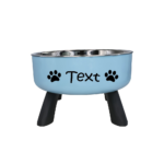 Personalized Stainless Steel Elevated Dog Bowl | Neck Protection & Anti-Slip